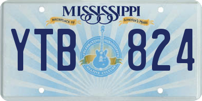 MS license plate YTB824