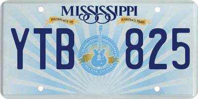 MS license plate YTB825