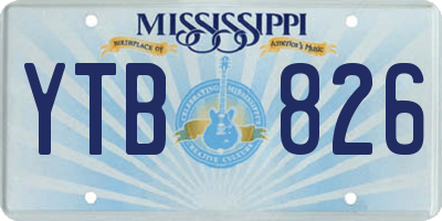 MS license plate YTB826