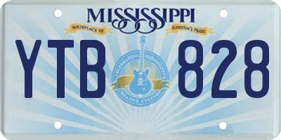 MS license plate YTB828