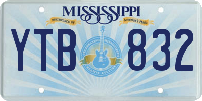 MS license plate YTB832