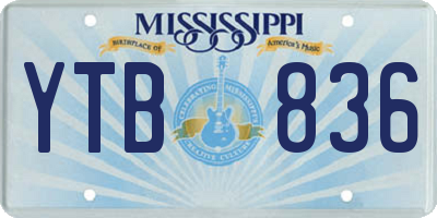 MS license plate YTB836