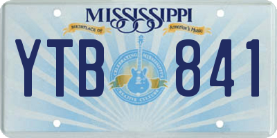 MS license plate YTB841