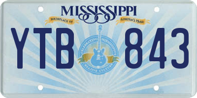 MS license plate YTB843
