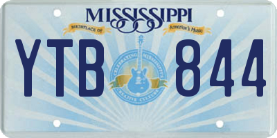 MS license plate YTB844
