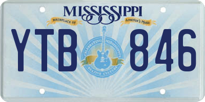 MS license plate YTB846