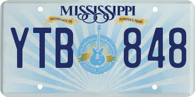 MS license plate YTB848