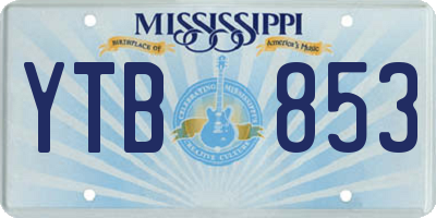 MS license plate YTB853