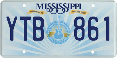 MS license plate YTB861