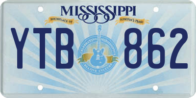 MS license plate YTB862