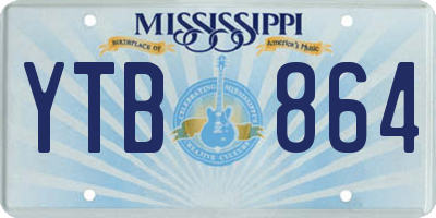 MS license plate YTB864