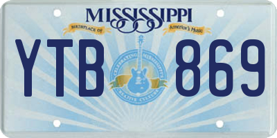 MS license plate YTB869