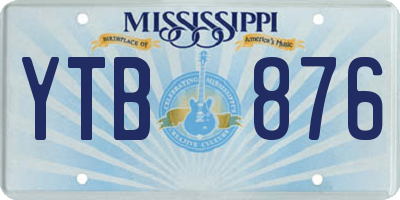 MS license plate YTB876