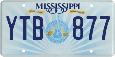 MS license plate YTB877