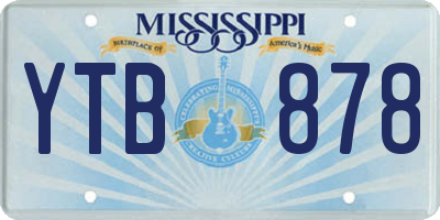 MS license plate YTB878