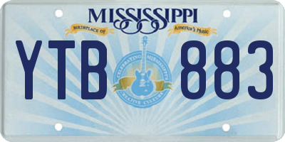 MS license plate YTB883