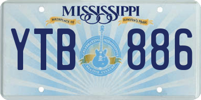 MS license plate YTB886
