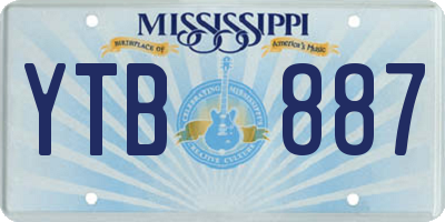 MS license plate YTB887