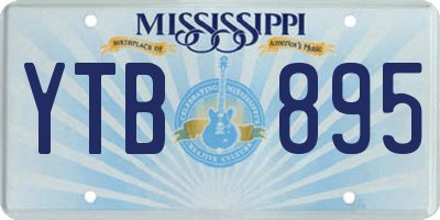 MS license plate YTB895