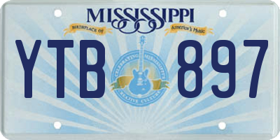 MS license plate YTB897