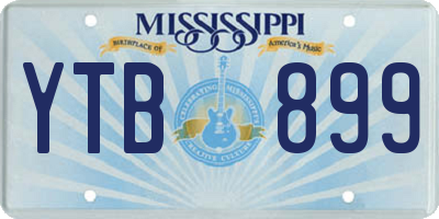 MS license plate YTB899