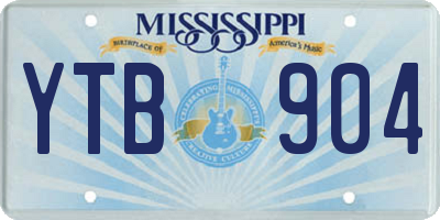 MS license plate YTB904