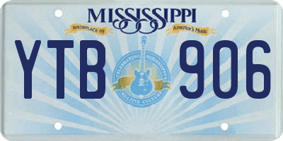 MS license plate YTB906