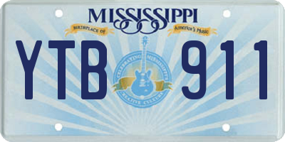 MS license plate YTB911