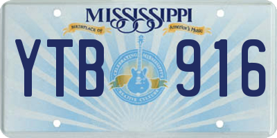 MS license plate YTB916