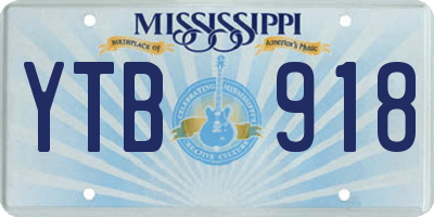 MS license plate YTB918