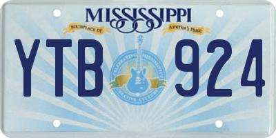 MS license plate YTB924