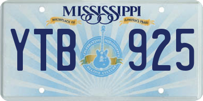 MS license plate YTB925