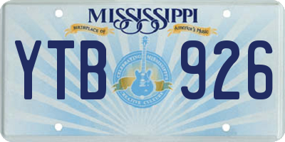 MS license plate YTB926