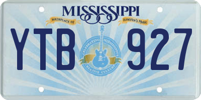 MS license plate YTB927