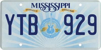 MS license plate YTB929