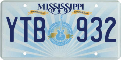 MS license plate YTB932