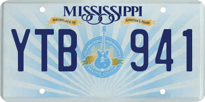 MS license plate YTB941