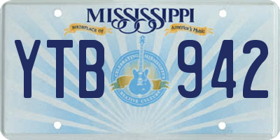 MS license plate YTB942