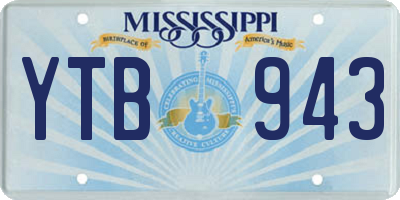 MS license plate YTB943