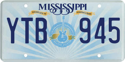 MS license plate YTB945