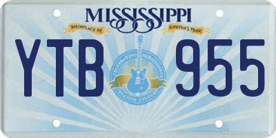 MS license plate YTB955