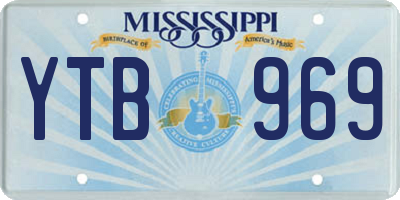 MS license plate YTB969