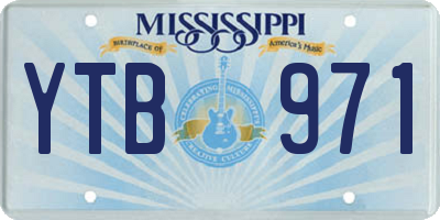 MS license plate YTB971