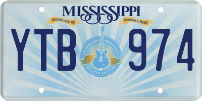 MS license plate YTB974