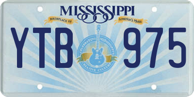 MS license plate YTB975