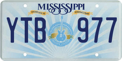MS license plate YTB977