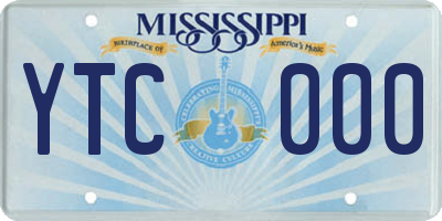 MS license plate YTC000