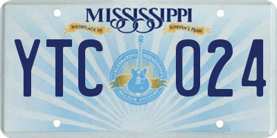 MS license plate YTC024