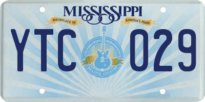 MS license plate YTC029