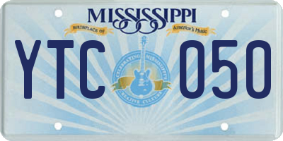 MS license plate YTC050